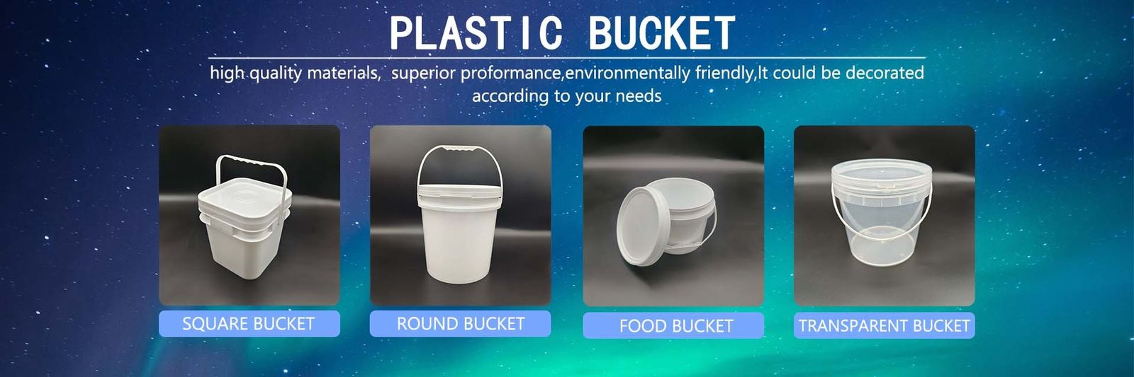 Seau en plastique en PP