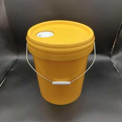 Seau de lubrifiant industriel de 18 litres avec buse jaune empilable 20 litres Seau en plastique