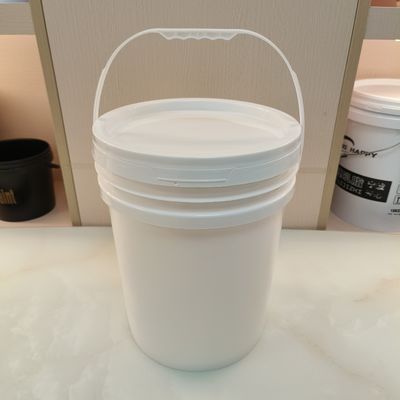 Produits alimentaires de qualité 5 litres de bouteilles blanches en plastique avec couvercle empilable recyclable