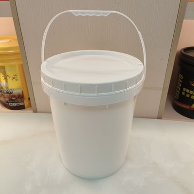 Haut degré d' empilabilité, simple et blanc, cuve de 5 gallons avec couvercle exempt de BPA