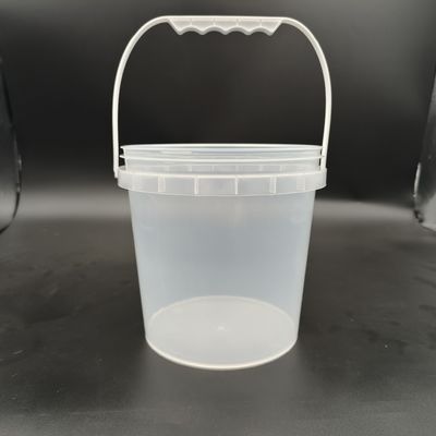 Résistance à la compression Seau en plastique transparent Seau de plage en plastique transparent avec poignée en plastique