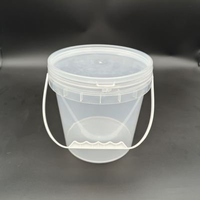 Résistance à la compression Seau en plastique transparent Seau de plage en plastique transparent avec poignée en plastique