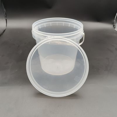 Résistance à la compression Seau en plastique transparent Seau de plage en plastique transparent avec poignée en plastique