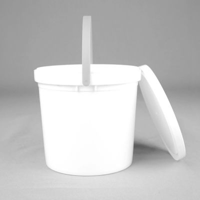Boîtes de nourriture en plastique à poignée métallique avec couvercle pour réfrigérateur