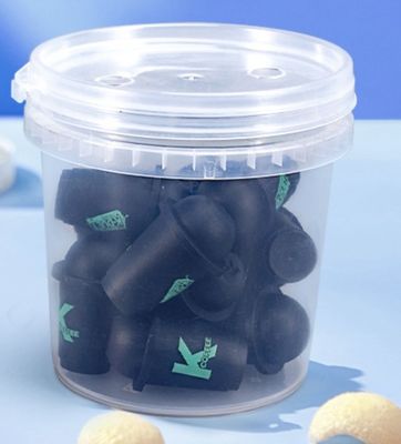 Boîtes de nourriture en plastique à poignée métallique avec couvercle pour réfrigérateur