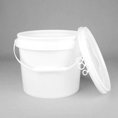 OEM ODM 1 à 25 litres de seaux de stockage de nourriture blanche avec vis sur le couvercle