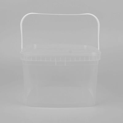 ISO9001 20l Seau en plastique transparent avec application de transfert thermique