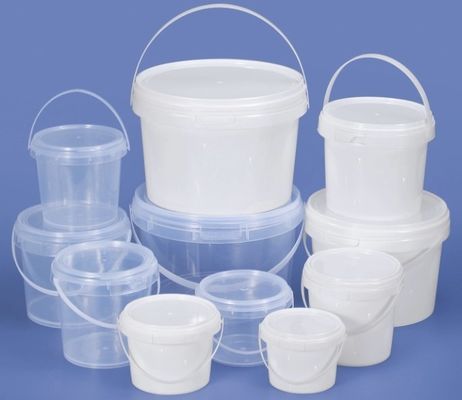 5 l de seaux en plastique transparent avec décoration de transfert thermique