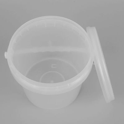 Surface lisse 5 gallons de seau en plastique transparent décoration IML