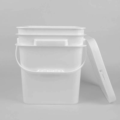Stockage en toute sécurité à l'épreuve des fuites 1 ~ 25L Seau de nourriture blanche avec couvercle