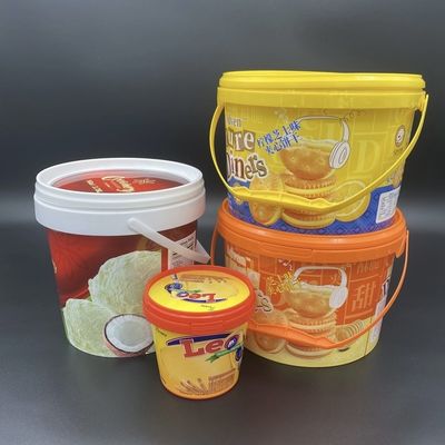 Matériau en PP, de qualité alimentaire blanche, seau étanche, étanche à l'air, avec couvercle